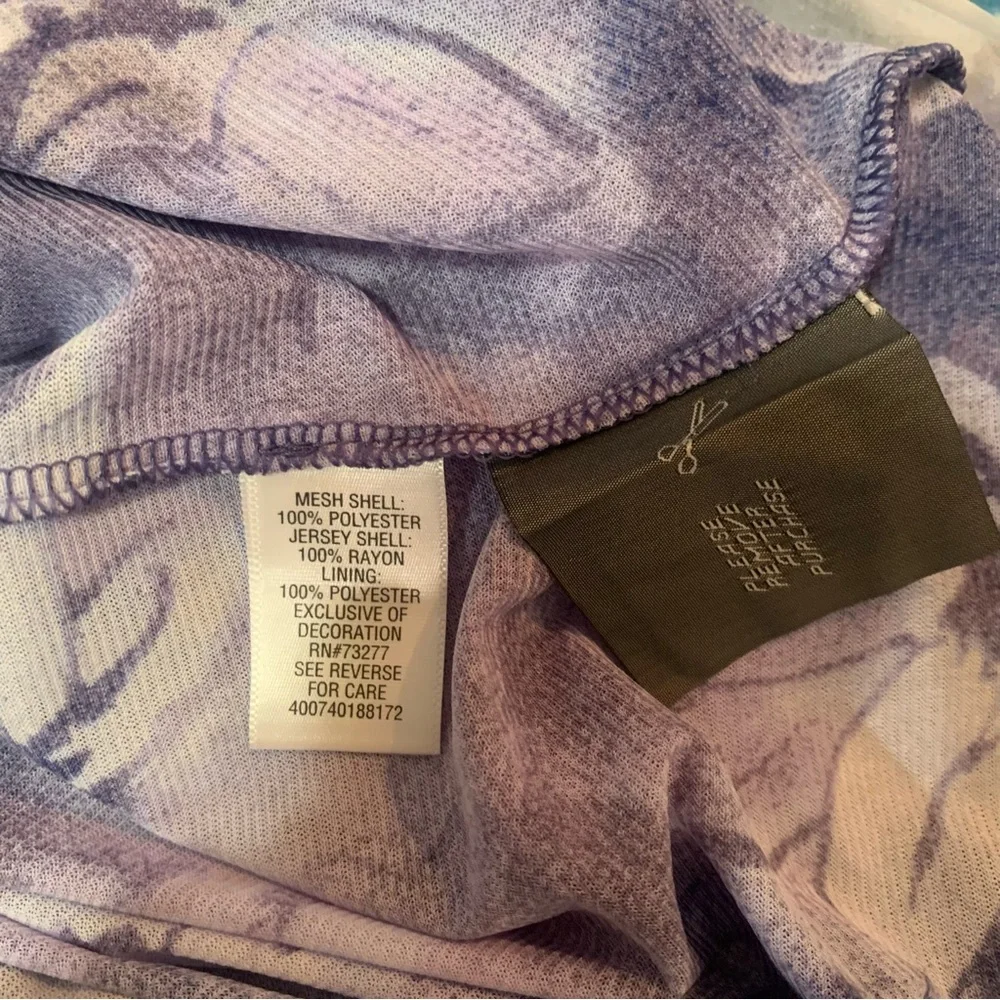 Simply Vera Vera Wang Lavender Patterned maxi Dress, low high asymmetrical - Picture 7 of 7